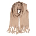 Clayre & Eef Sciarpa invernale da donna 40x190 cm Beige Tessuto