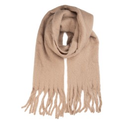 Clayre & Eef Sciarpa invernale da donna 40x190 cm Beige Tessuto