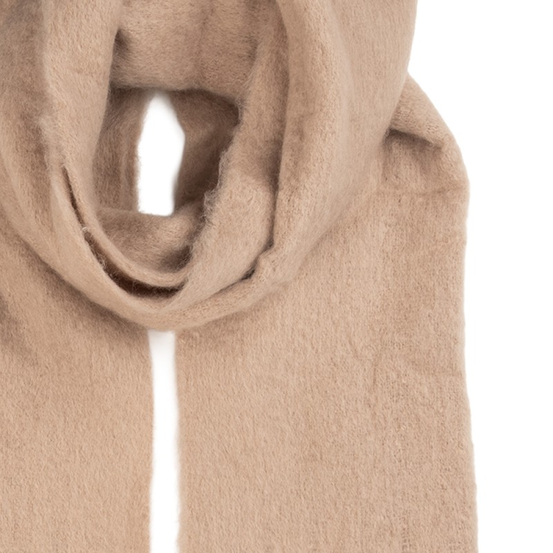 Clayre & Eef Sciarpa invernale da donna 40x190 cm Beige Tessuto