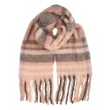 Clayre & Eef Châle d'hiver pour dames 50x180 cm Rose Textile