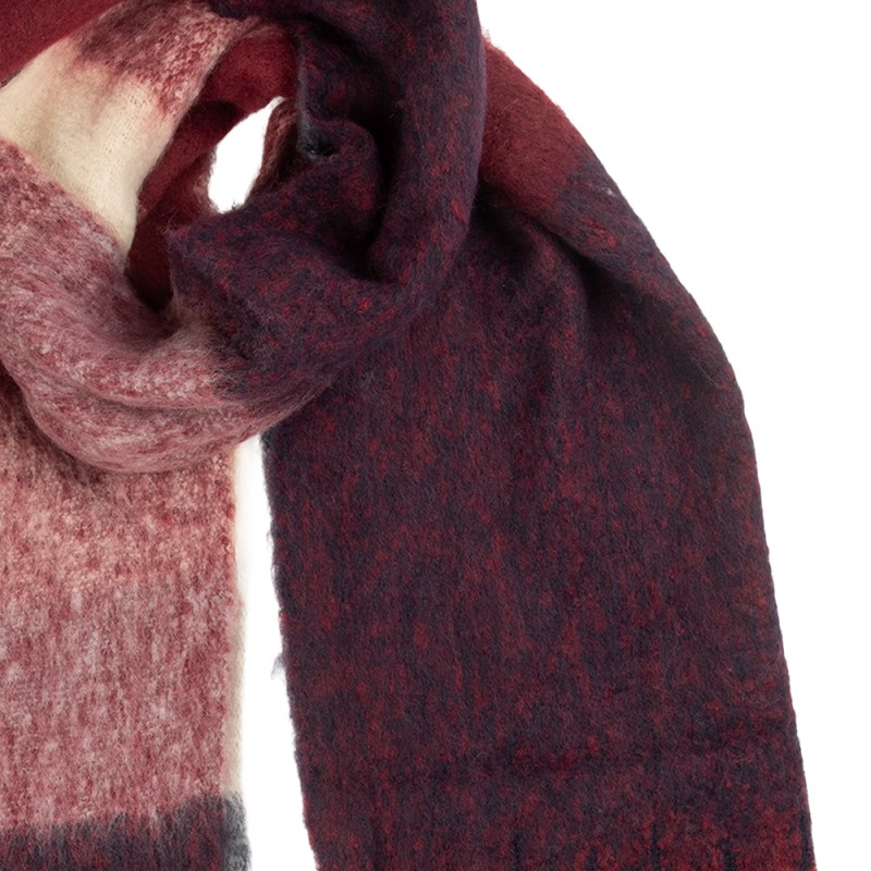 Clayre & Eef Sciarpa invernale da donna 50x210 cm Rosa Tessuto