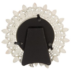 Clayre & Eef Photo Frame Peacock Ø 8 cm Pink Plastic