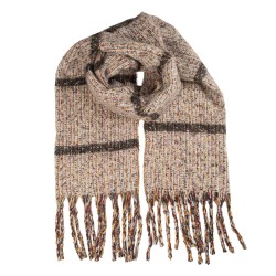Clayre & Eef Sciarpa invernale da donna 50x210 cm Beige Tessuto
