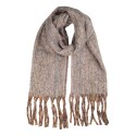 Clayre & Eef Sciarpa invernale da donna 50x210 cm Grigio Tessuto