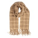 Clayre & Eef Sciarpa invernale da donna 50x210 cm Beige Tessuto