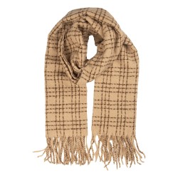 Clayre & Eef Sciarpa invernale da donna 50x210 cm Beige Tessuto