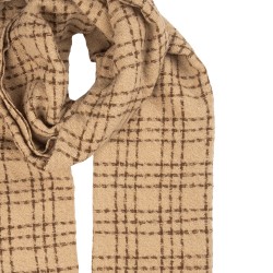 Clayre & Eef Sciarpa invernale da donna 50x210 cm Beige Tessuto