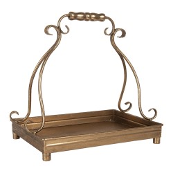 Clayre & Eef Decoratie schaal set van 2 Goudkleurig Metaal