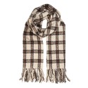 Clayre & Eef Sciarpa invernale da donna 50x210 cm Marrone Tessuto
