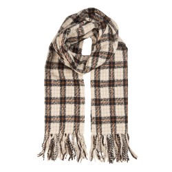 Clayre & Eef Sciarpa invernale da donna 50x210 cm Marrone Tessuto