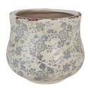 Clayre & Eef Pot de fleurs Ø 18x15 cm Vert Céramique Fleurs