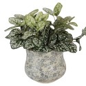 Clayre & Eef Pot de fleurs Ø 18x15 cm Vert Céramique Fleurs