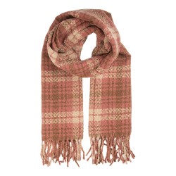 Clayre & Eef Sciarpa invernale da donna 50x210 cm Rosa Tessuto