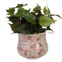 Clayre & Eef Pot de fleurs Ø 21x17 cm Beige Céramique Fleurs