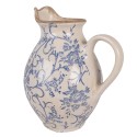 Clayre & Eef Dekorative Kanne 21x16x25 cm Beige Keramik Blumen