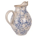 Clayre & Eef Dekorative Kanne 21x16x25 cm Beige Keramik Blumen