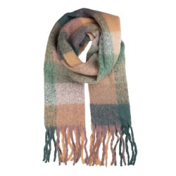 Clayre & Eef Sciarpa invernale da donna 38x200 cm Verde Tessuto
