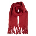 Clayre & Eef Sciarpa invernale da donna 40x190 cm Rosso Tessuto