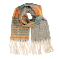 Clayre & Eef Sciarpa invernale da donna 50x180 cm Giallo Tessuto