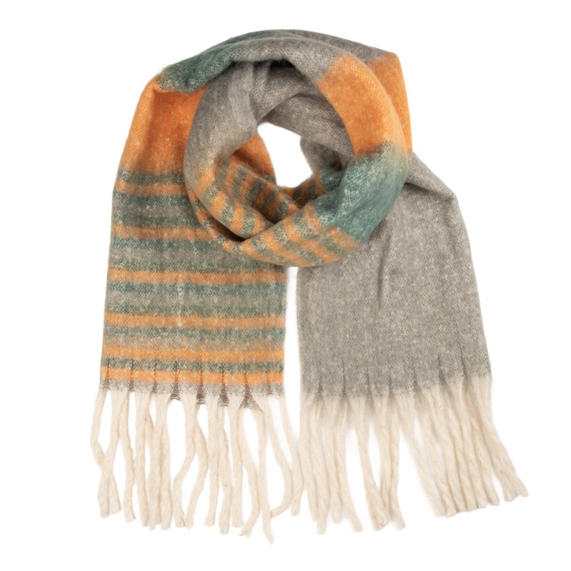 Clayre & Eef Sciarpa invernale da donna 50x180 cm Giallo Tessuto