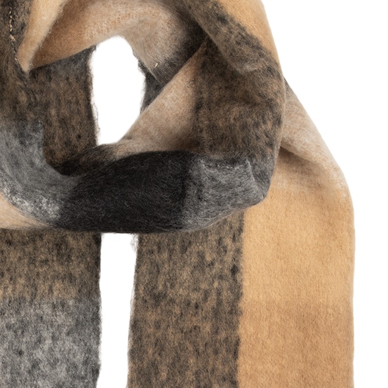 Clayre & Eef Winter Scarf Women 38x200 cm Black Textile
