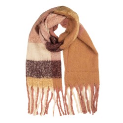 Clayre & Eef Sciarpa invernale da donna 50x210 cm Rosa Tessuto