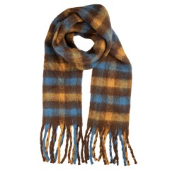 Clayre & Eef Sciarpa invernale da donna 38x190 cm Giallo Tessuto