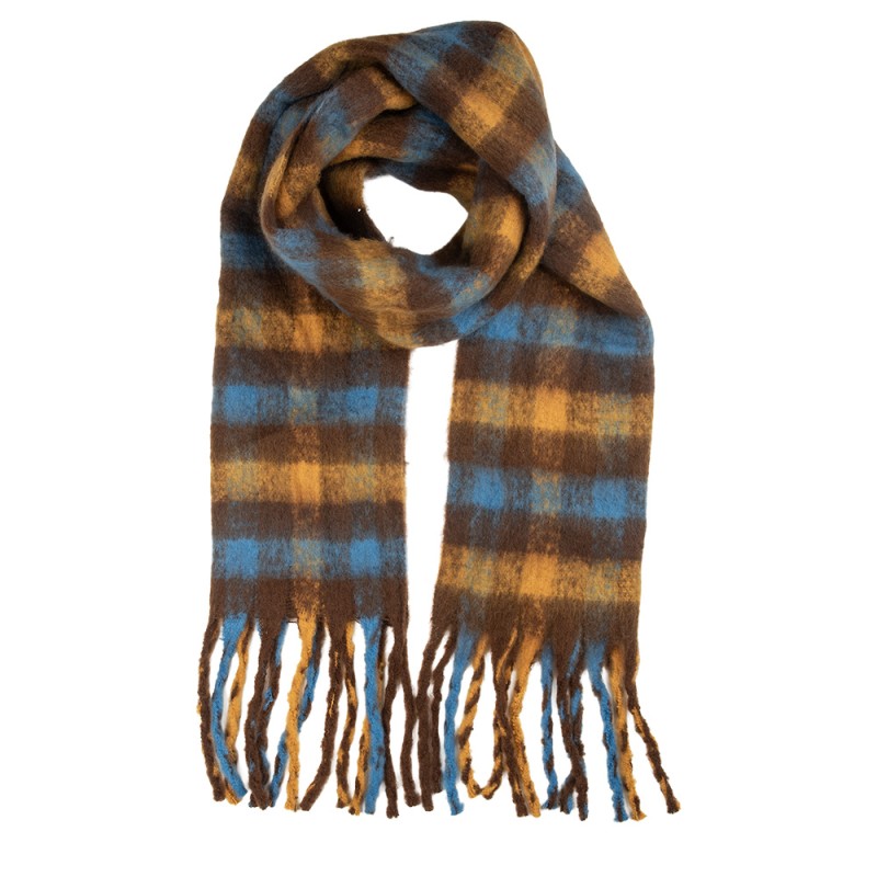 Clayre & Eef Sciarpa invernale da donna 38x190 cm Giallo Tessuto