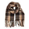 Clayre & Eef Sciarpa invernale da donna 50x210 cm Marrone Tessuto