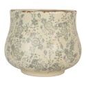 Clayre & Eef Pot de fleurs Ø 21x17 cm Beige Céramique Fleurs