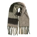 Clayre & Eef Sciarpa invernale da donna 50x210 cm Nero Tessuto