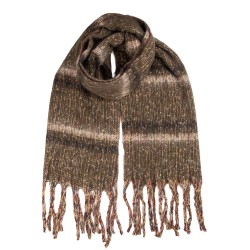 Clayre & Eef Sciarpa invernale da donna 50x210 cm Marrone Tessuto
