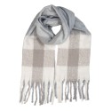 Clayre & Eef Sciarpa invernale da donna 50x210 cm Grigio Tessuto