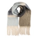 Clayre & Eef Sciarpa invernale da donna 50x180 cm Blu Tessuto