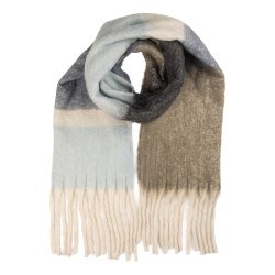 Clayre & Eef Sciarpa invernale da donna 50x180 cm Blu Tessuto