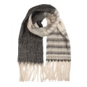 Clayre & Eef Sciarpa invernale da donna 50x180 cm Grigio Tessuto