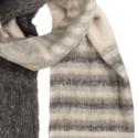 Clayre & Eef Sciarpa invernale da donna 50x180 cm Grigio Tessuto