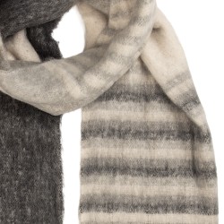Clayre & Eef Sciarpa invernale da donna 50x180 cm Grigio Tessuto