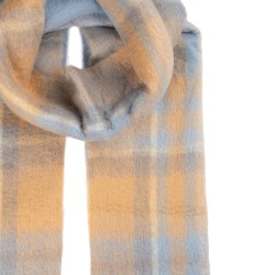 Clayre & Eef Sciarpa invernale da donna 50x210 cm Blu Tessuto