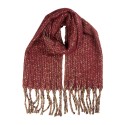 Clayre & Eef Winter Scarf Women 50x210 cm Red Textile