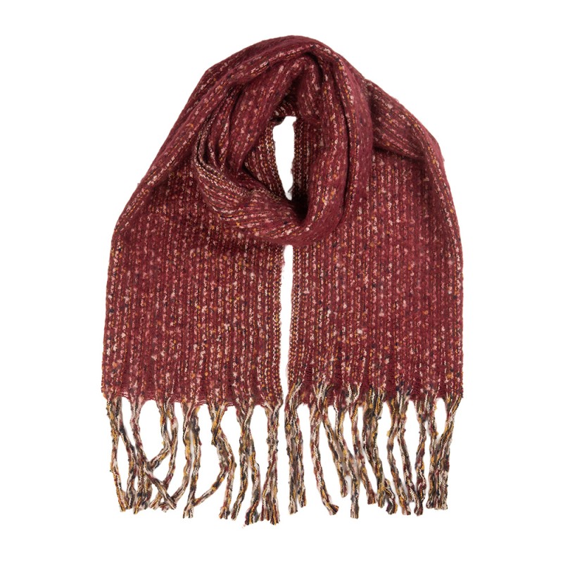 Clayre & Eef Winter Scarf Women 50x210 cm Red Textile