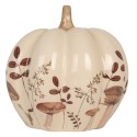 Clayre & Eef Figur Kürbis Ø 18x18 cm Beige Keramik