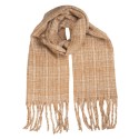 Clayre & Eef Sciarpa invernale da donna 50x210 cm Marrone Tessuto