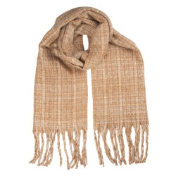 Clayre & Eef Sciarpa invernale da donna 50x210 cm Marrone Tessuto