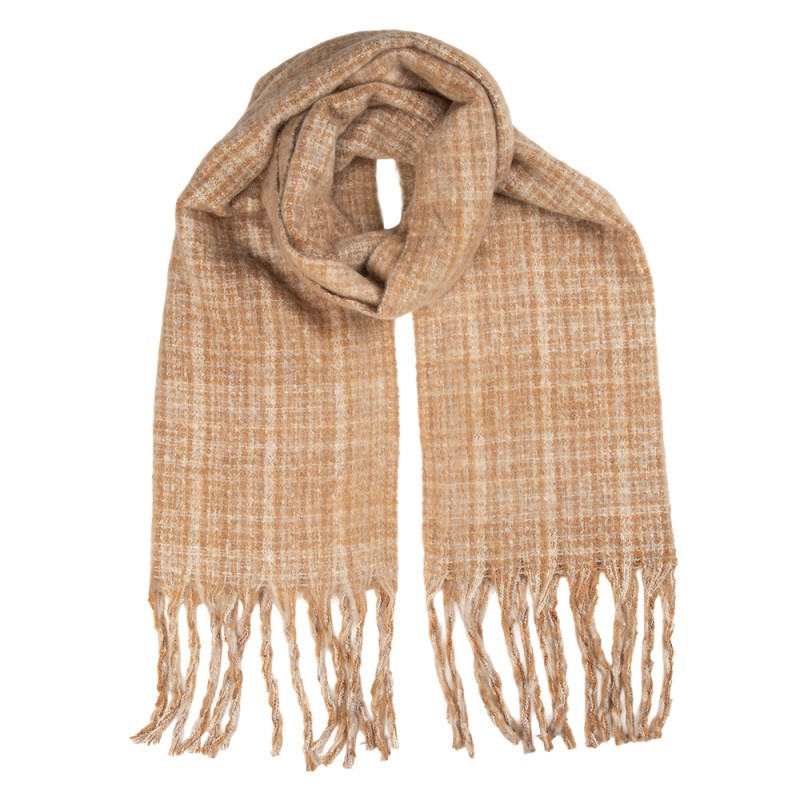 Clayre & Eef Sciarpa invernale da donna 50x210 cm Marrone Tessuto