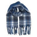 Clayre & Eef Sciarpa invernale da donna 50x210 cm Blu Tessuto