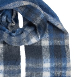 Clayre & Eef Sciarpa invernale da donna 50x210 cm Blu Tessuto