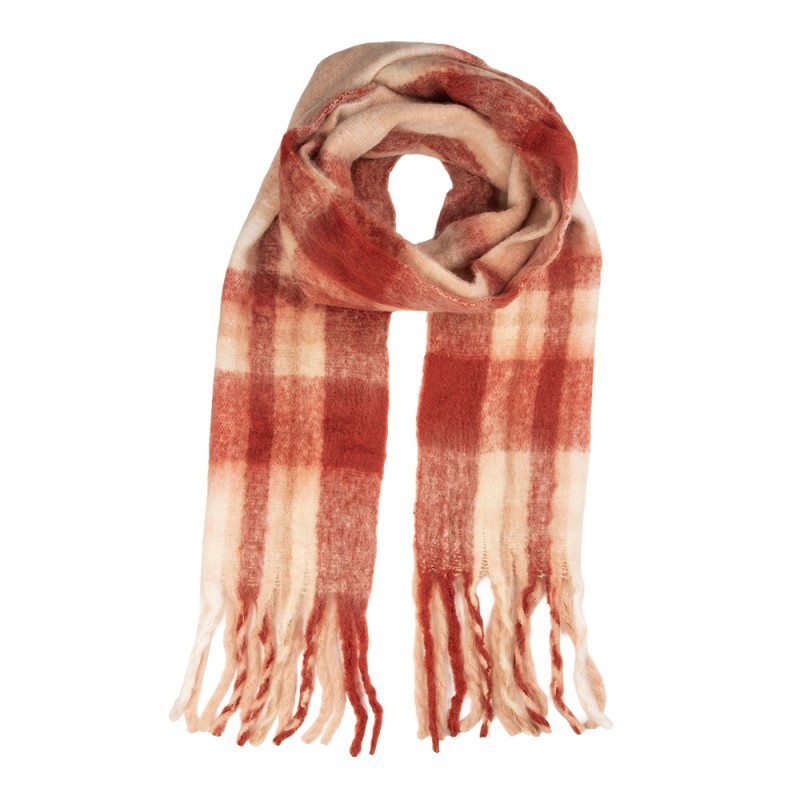 Clayre & Eef Winter Scarf Women 50x210 cm Red Textile