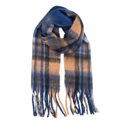 Clayre & Eef Sciarpa invernale da donna 50x210 cm Blu Tessuto