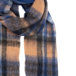 Clayre & Eef Sciarpa invernale da donna 50x210 cm Blu Tessuto
